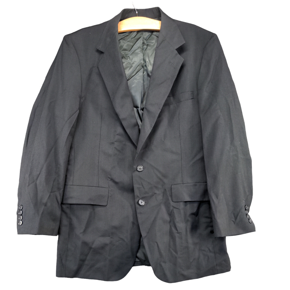 La Crosse Men's Single Breasted Blazer Suit Jacket Black 40L Lined